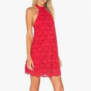 NBD x Revolve Red Mini Halter Dress